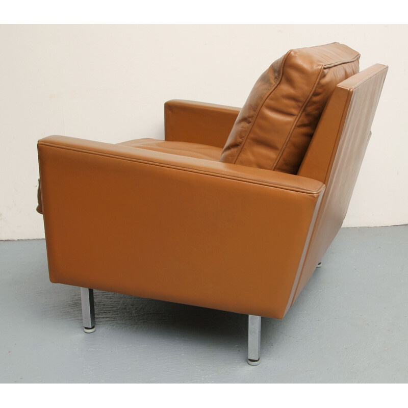 Vintage lederen fauteuil van George Nelson voor Herman Miller, 1960