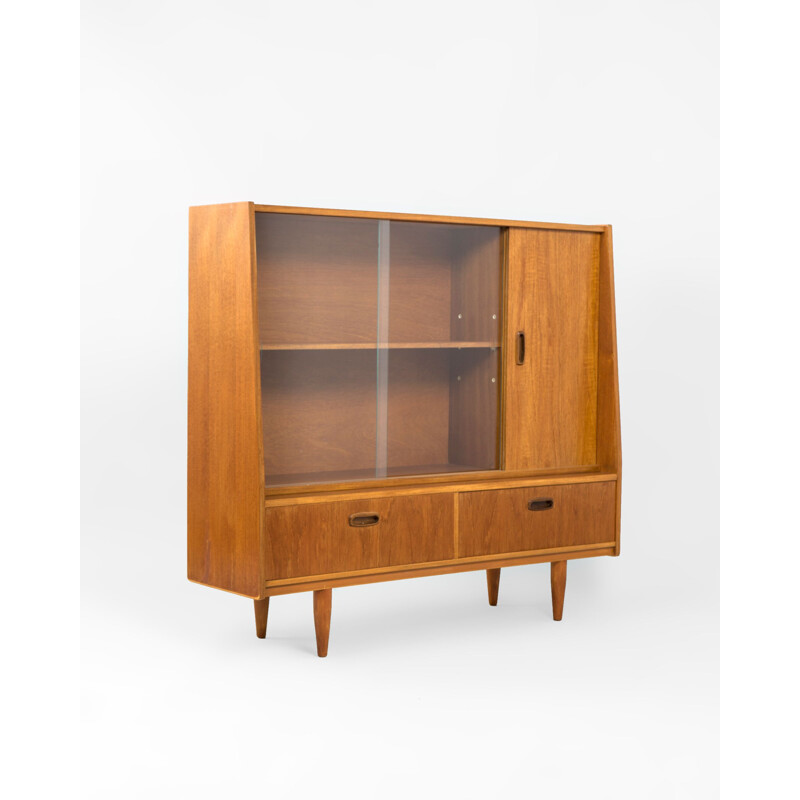 Mid century teak display cabinet, UK 1960s