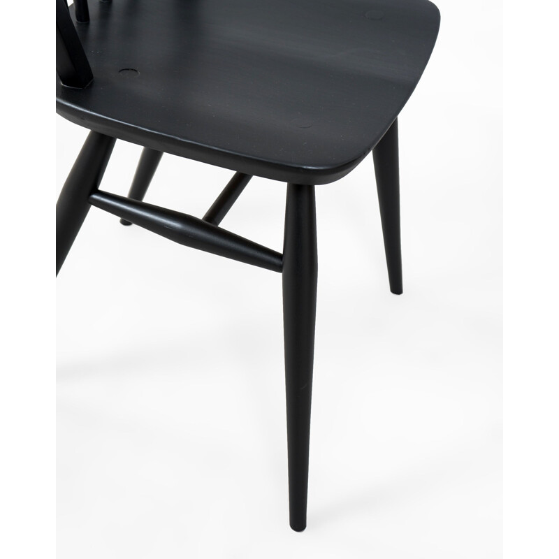 Schwarzer Vintage Windsor Stuhl von Lucian Ercolani für Ercol, Großbritannien 1960