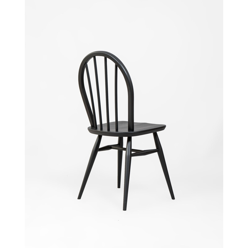 Vintage black Windsor chair by Lucian Ercolani for Ercol, UK 1960s