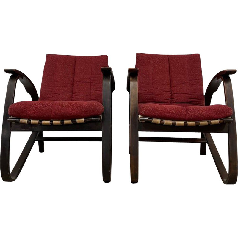 Paire de fauteuils vintage par Jan Vaněk pour Up Závody, 1930-1940
