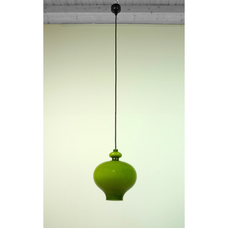 Staff pendant lamp in Holmegaard glass - 1960s