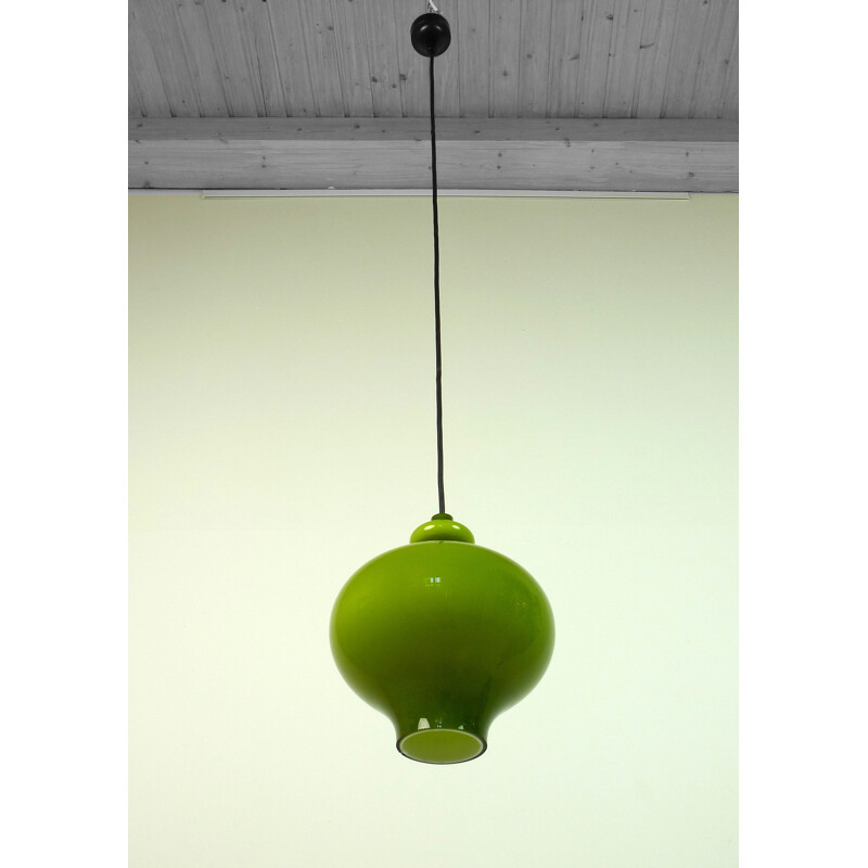 Staff pendant lamp in Holmegaard glass - 1960s