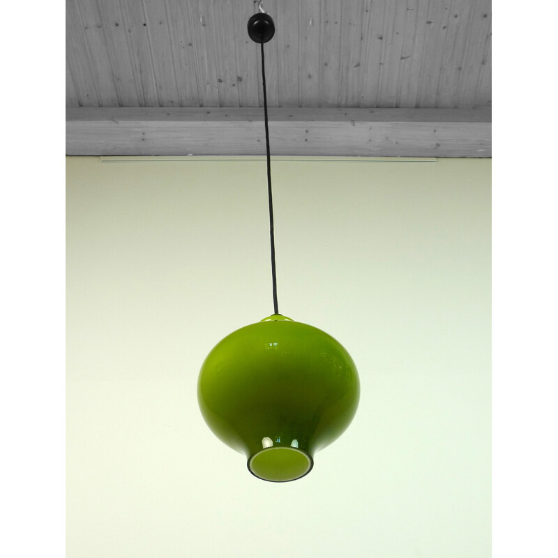 Staff pendant lamp in Holmegaard glass - 1960s