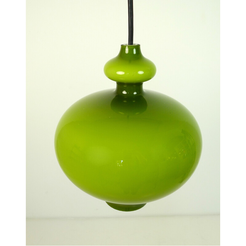 Staff pendant lamp in Holmegaard glass - 1960s