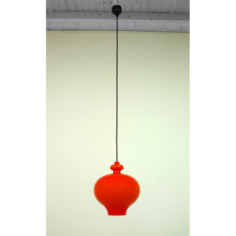 Staff pendant lamp in Holmegaard glass - 1960s