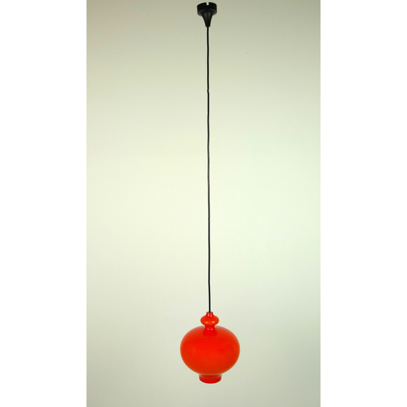 Staff pendant lamp in Holmegaard glass - 1960s