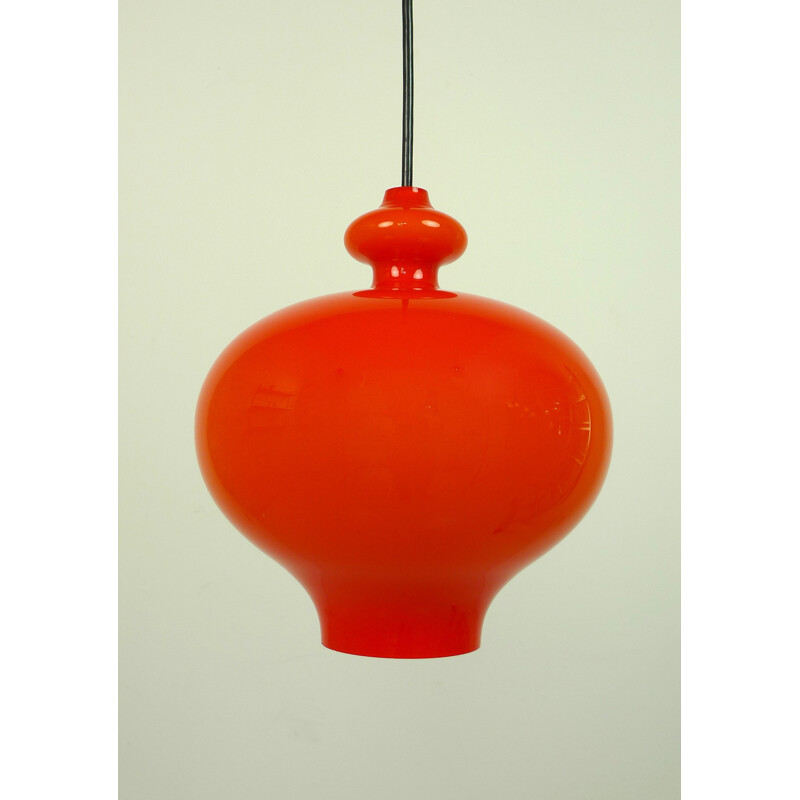 Staff pendant lamp in Holmegaard glass - 1960s