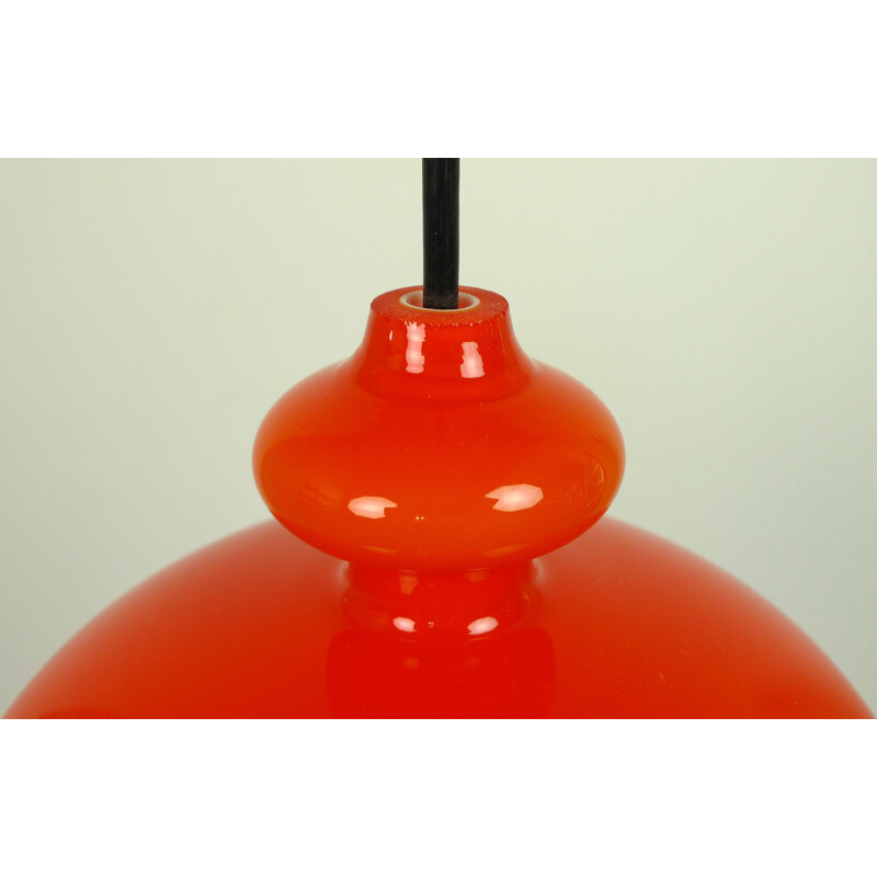 Staff pendant lamp in Holmegaard glass - 1960s
