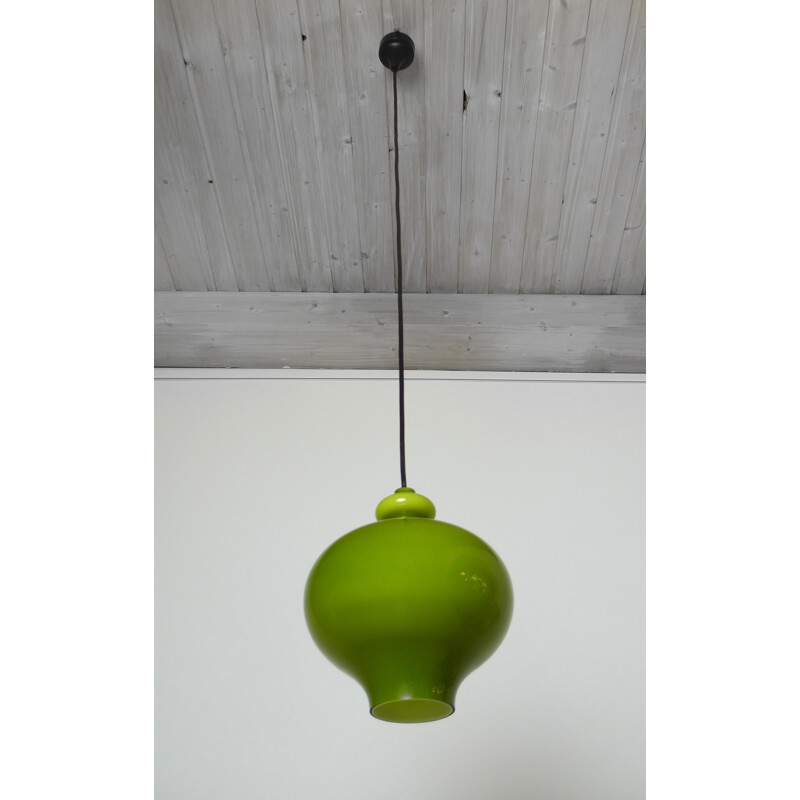 Staff pendant lamp in in Holmegaard glass - 1960s