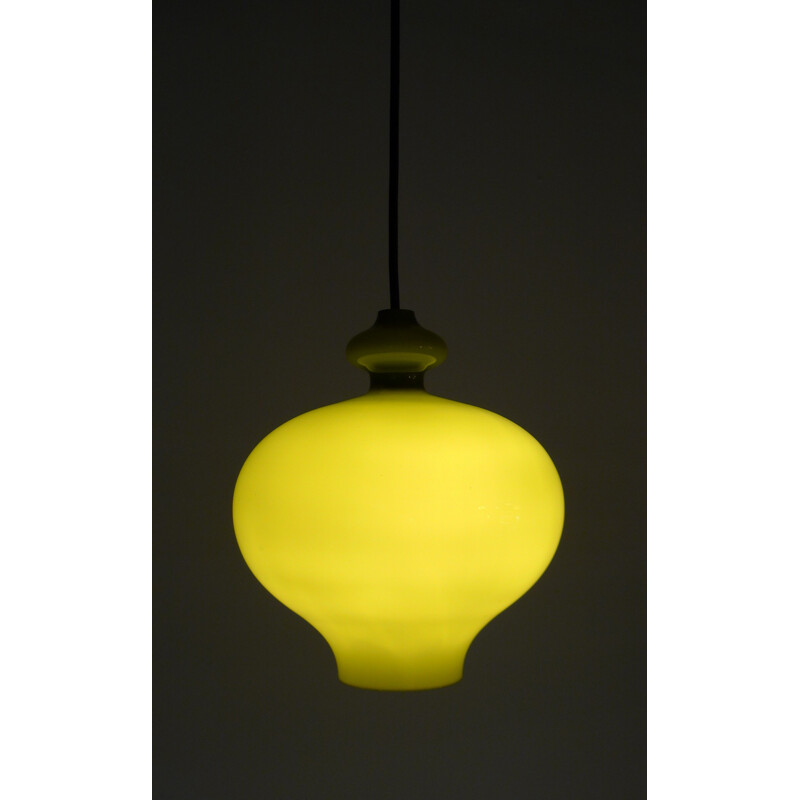 Staff pendant lamp in in Holmegaard glass - 1960s