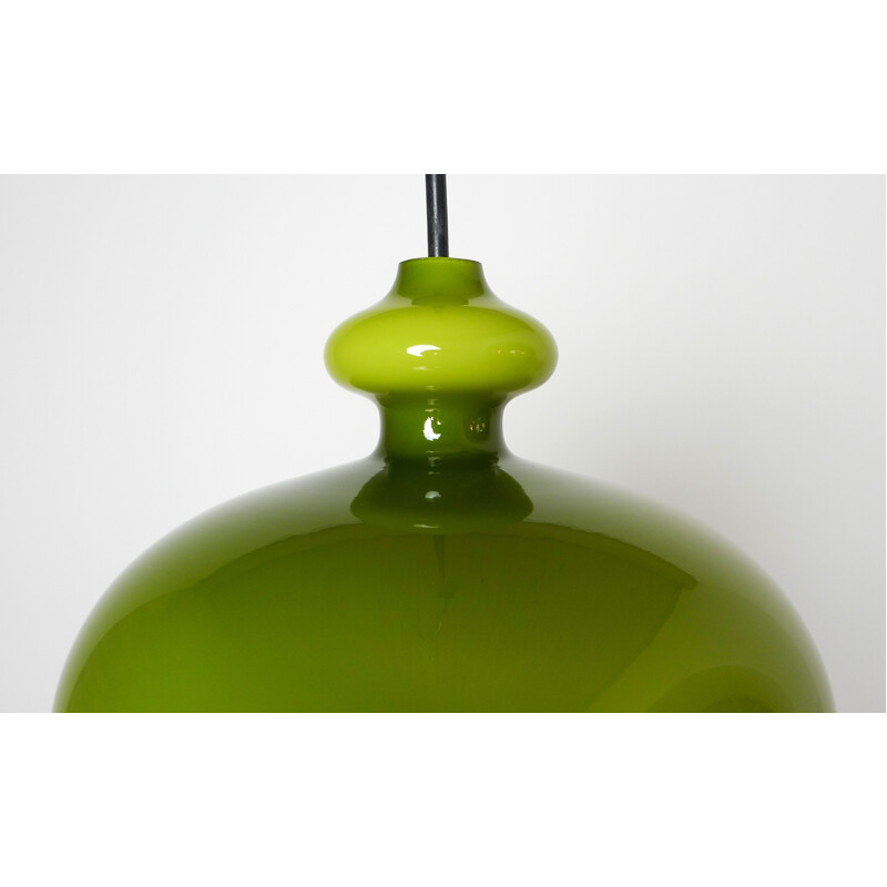 Staff pendant lamp in in Holmegaard glass - 1960s
