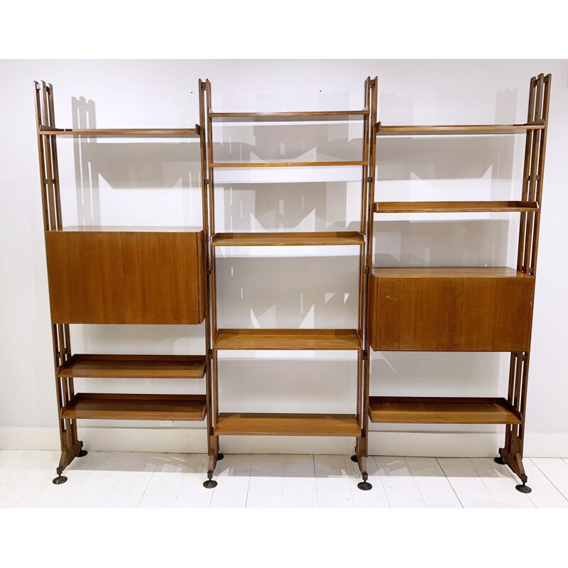 Vintage teak wall unit by Franco Albini, Italy 1960