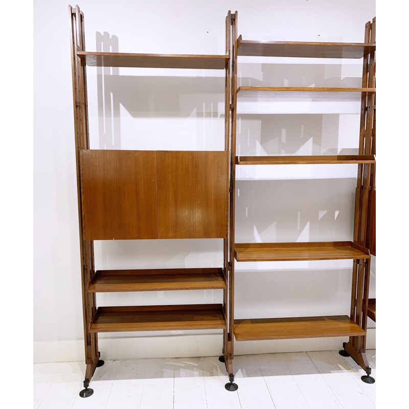 Vintage teak wall unit by Franco Albini, Italy 1960