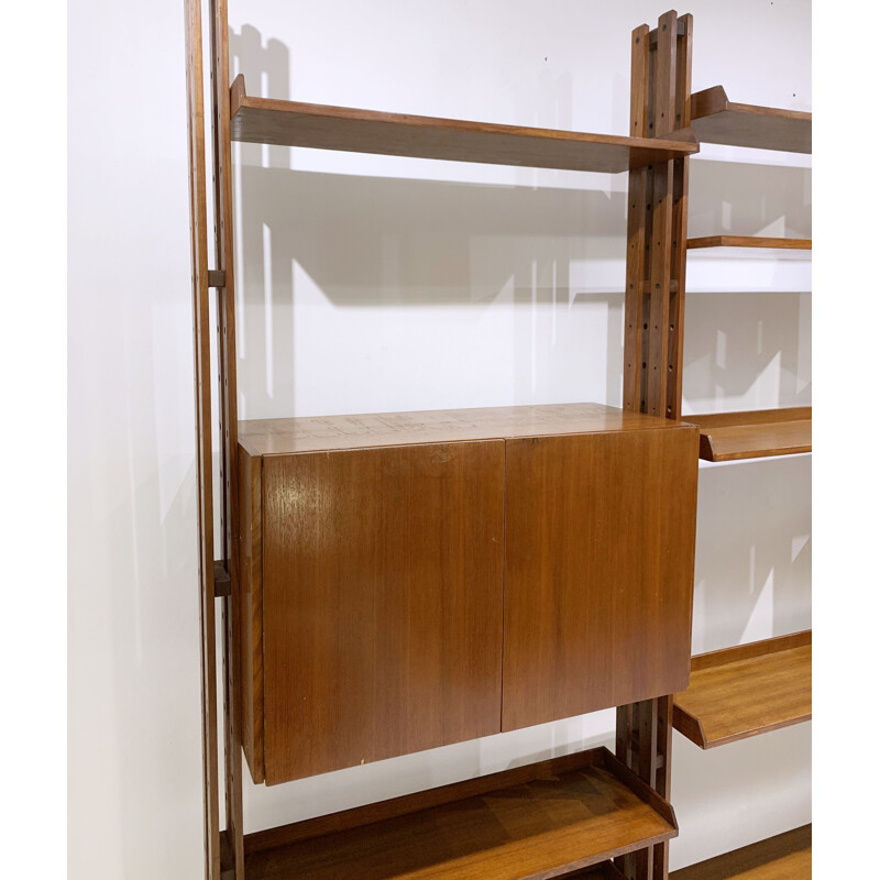 Vintage teak wall unit by Franco Albini, Italy 1960