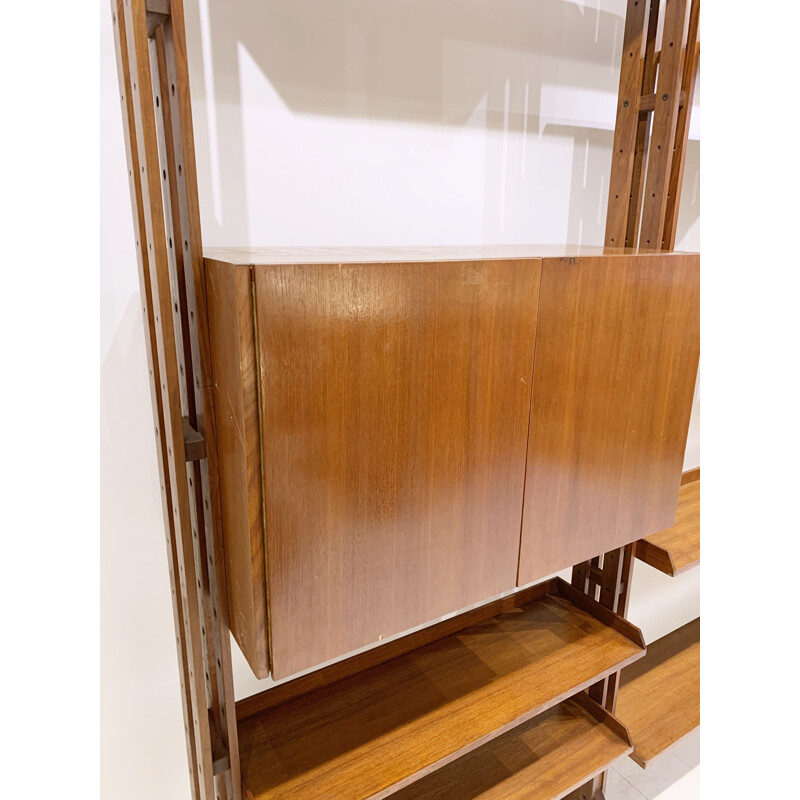 Vintage teak wall unit by Franco Albini, Italy 1960