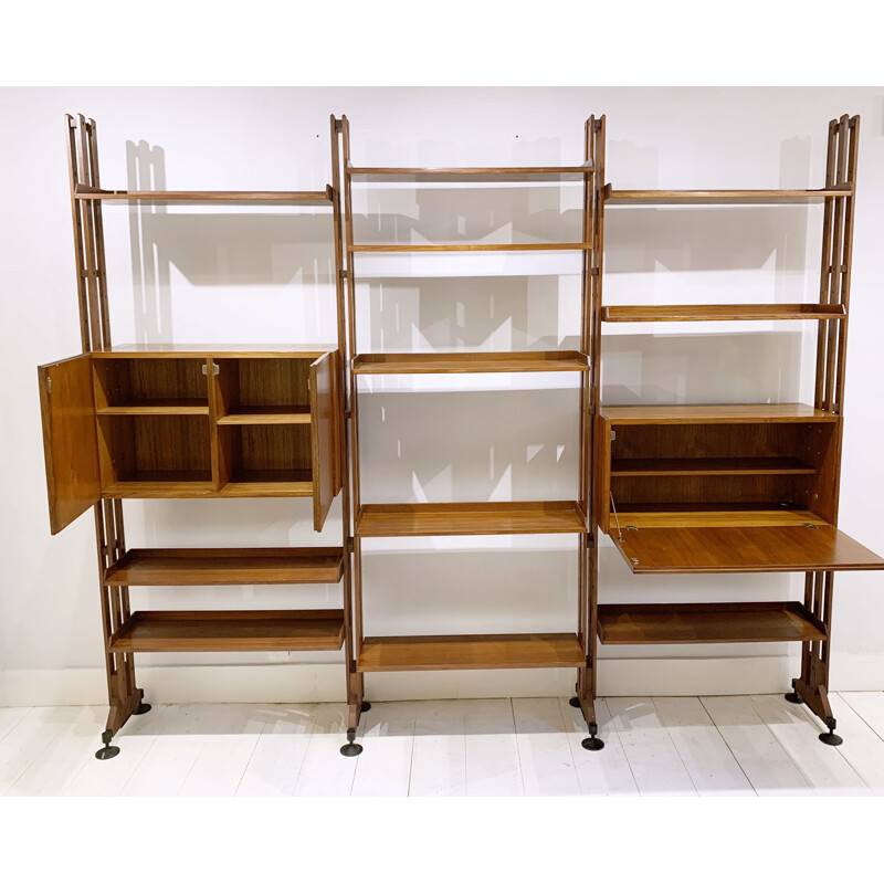 Vintage teak wall unit by Franco Albini, Italy 1960