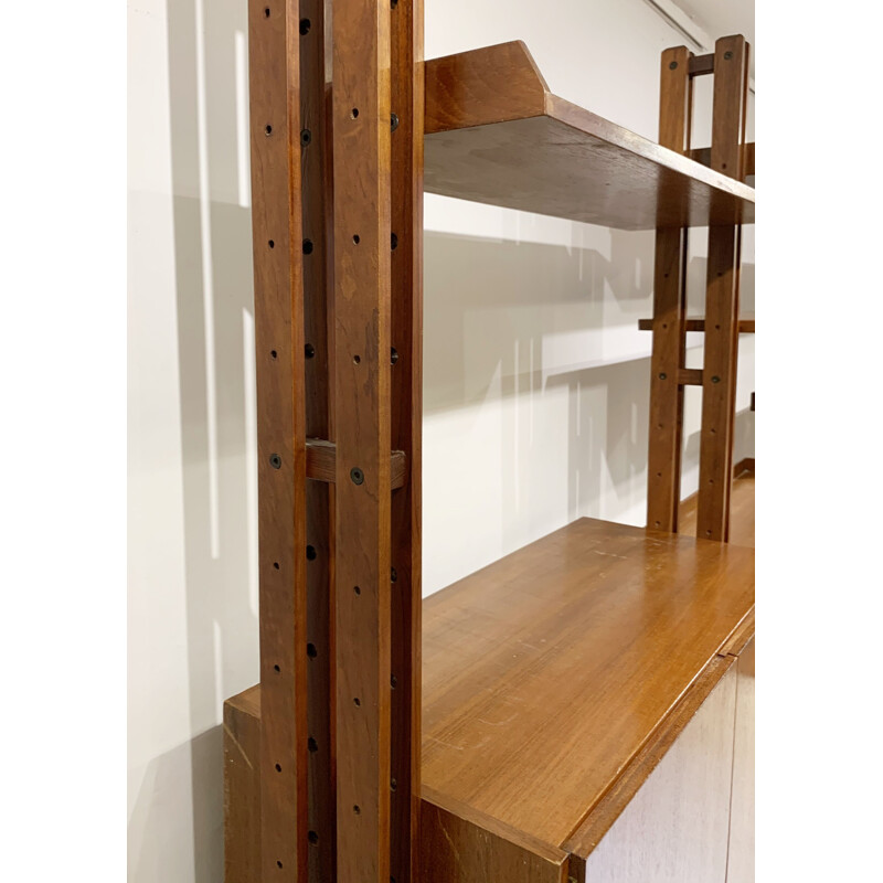 Vintage teak wall unit by Franco Albini, Italy 1960