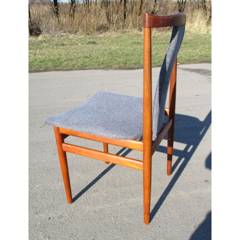 Juego de 6 sillas vintage tapizadas, Dinamarca 1960