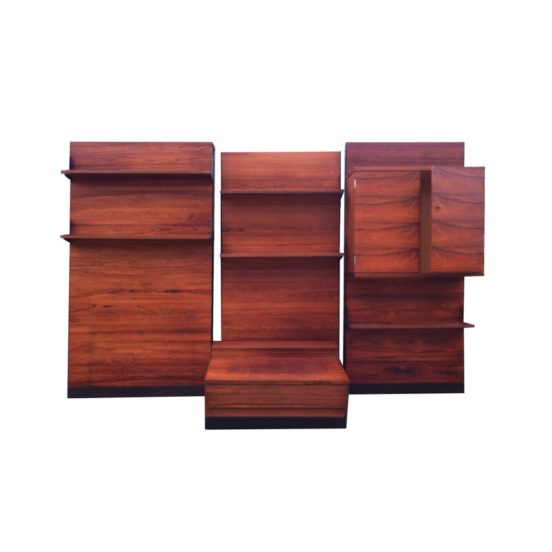 Mid century modular storage system in rosewood, Poul CADOVIUS - 1950s