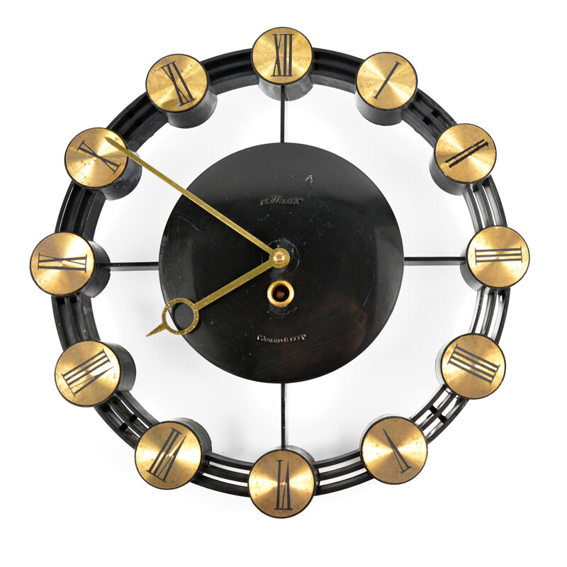 Vintage modernist wall clock by Mayak, 1960s