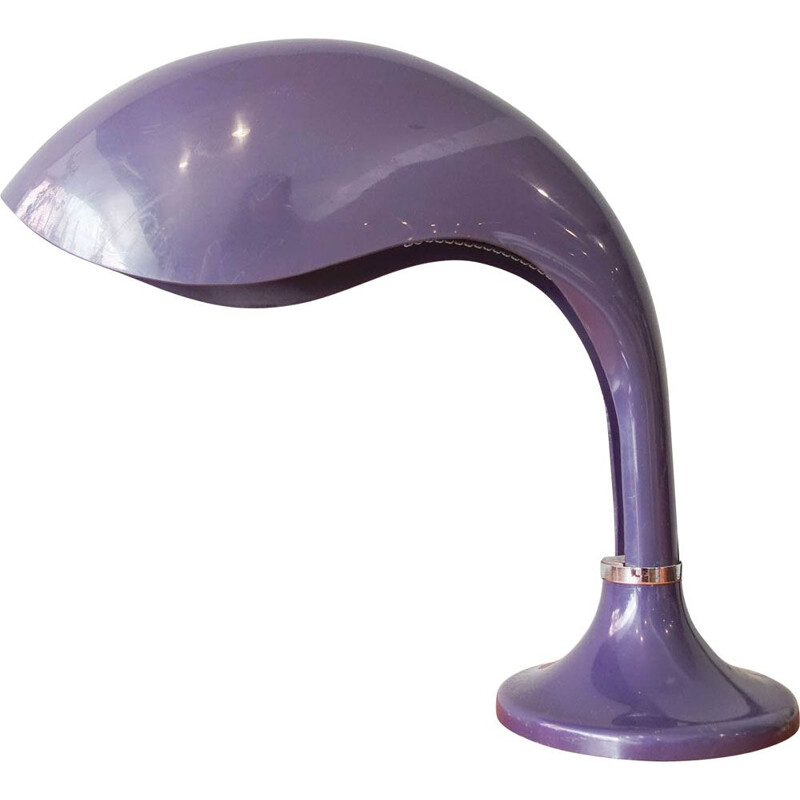 Italian vintage plastic and metal Rhea table lamp by Marcello Cuneo for Ampaglas, 1960s