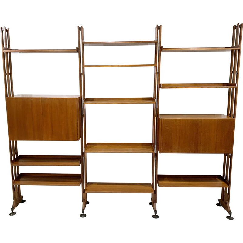 Vintage teak wall unit by Franco Albini, Italy 1960