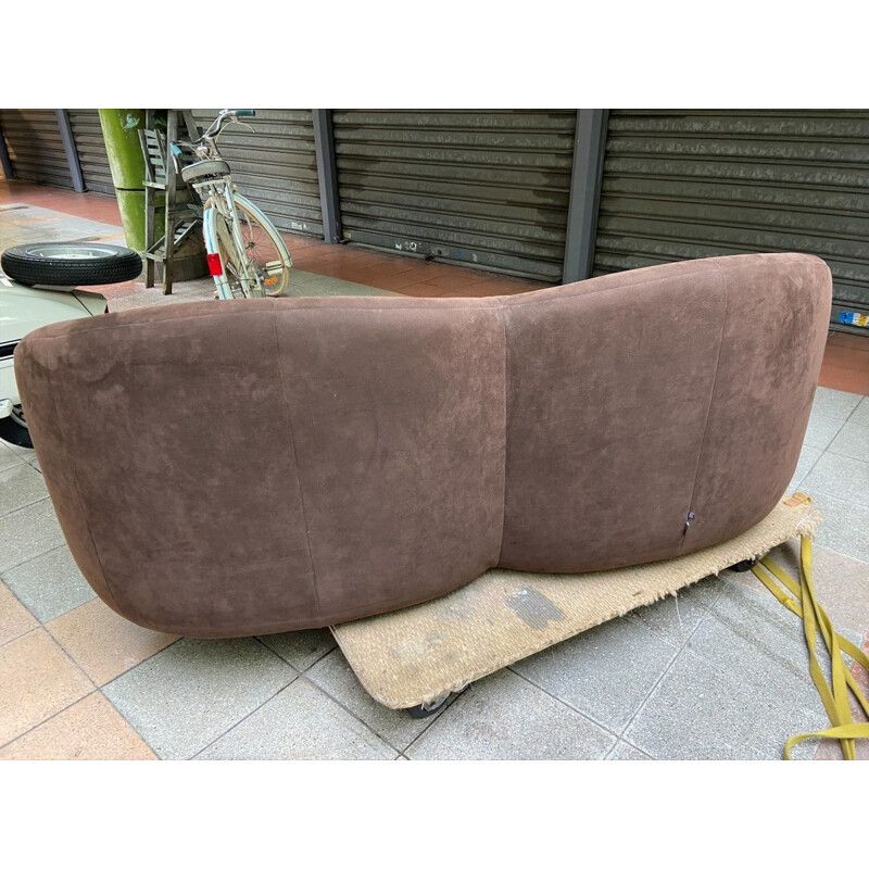 Divano vintage Pumpkin 2 posti marrone di Pierre Paulin per Ligne Roset