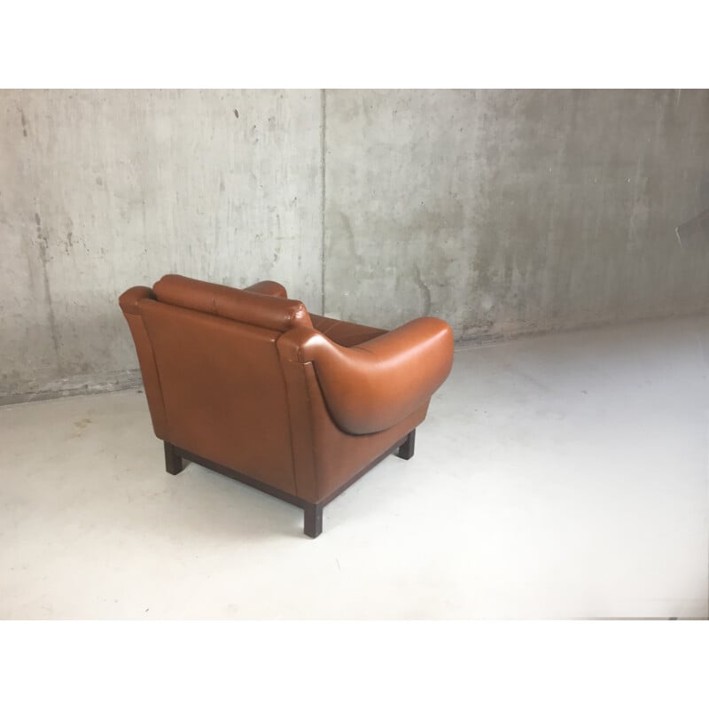 Mid century Danish leather armchair - 1970s