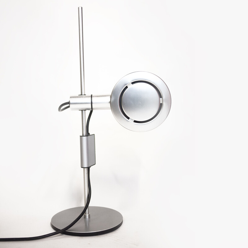 Vintage table lamp in silver by Peter Nelson & Ronald Holmes, 1960s