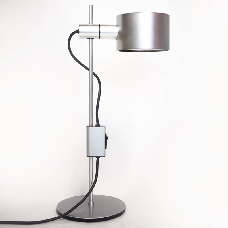 Lámpara de mesa de plata vintage de Peter Nelson