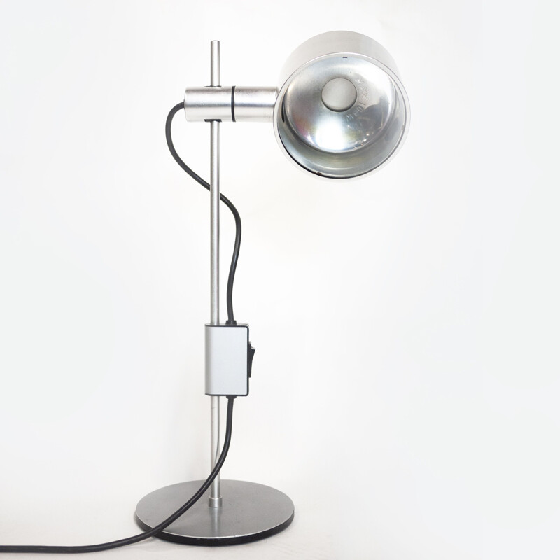 Vintage table lamp in silver by Peter Nelson & Ronald Holmes, 1960s