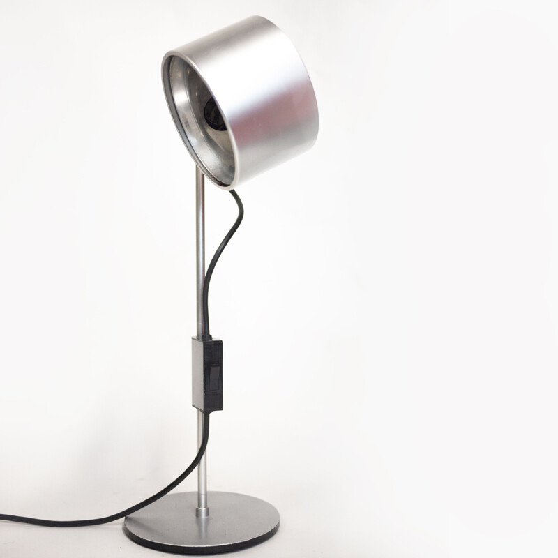 Vintage table lamp in silver by Peter Nelson & Ronald Holmes, 1960s