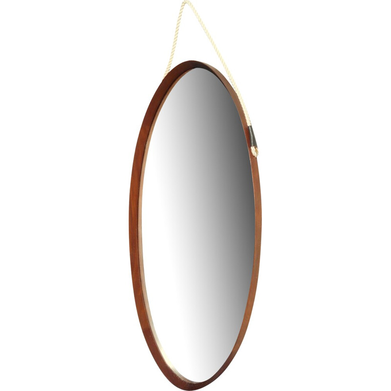 Mid century large Italian teak mirror - 1960s