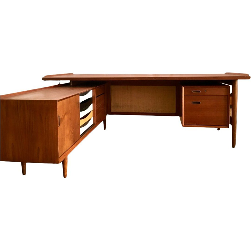 Vintage teak desk model 308 by Arne Vodder for Sibast, Denmark 1960