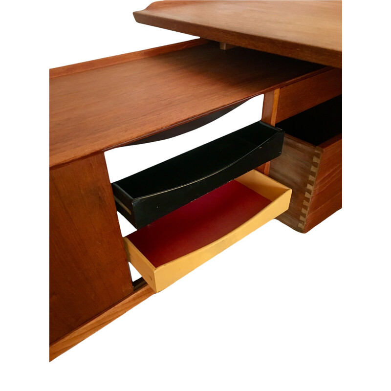 Vintage teakhouten bureau model 308 van Arne Vodder voor Sibast, Denemarken 1960