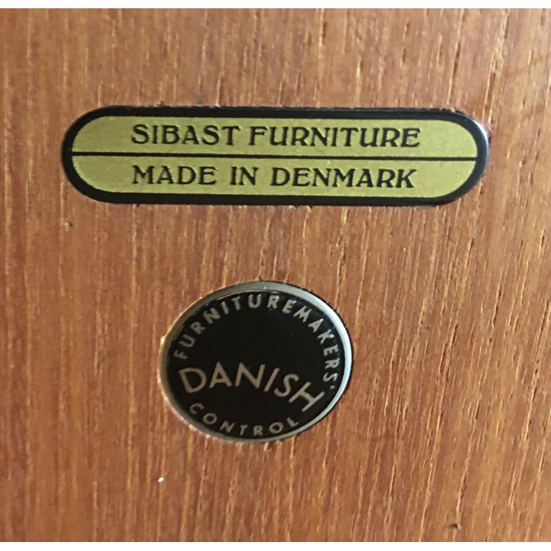 Mesa de teca Vintage modelo 308 por Arne Vodder para Sibast, Dinamarca 1960