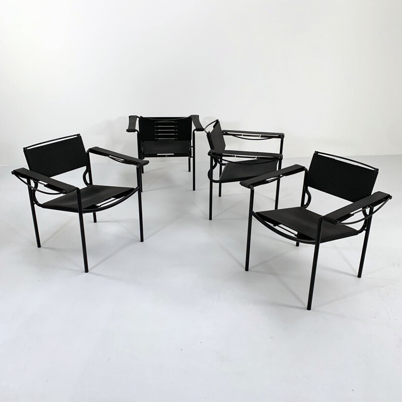 Paire de fauteuils vintage en cuir par Giandomenico Belotti pour Alias, 1980