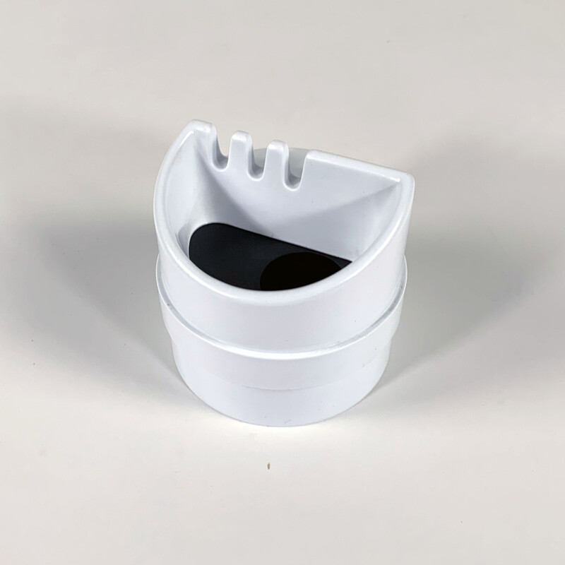 Vintage white Rotocenere ashtray by Joe Colombo for Kartell, 1970s