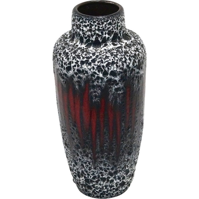 German Bay Keramik vase in fat lava ceramic - 1960s