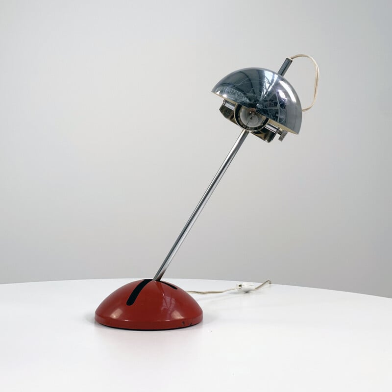 Vintage metal lamp model T395 by Robert Sonneman for Luci Italia, 1970