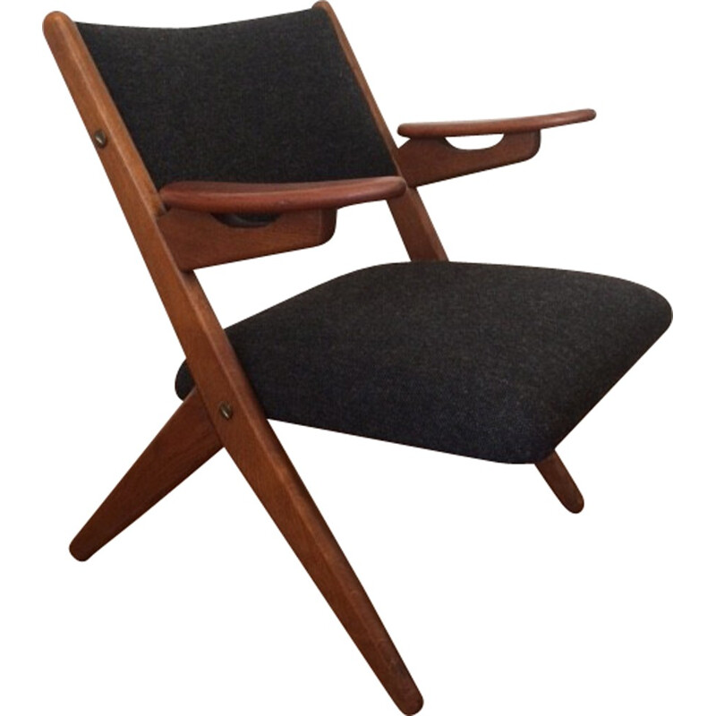 Danish re-upholstered armchair, Arne HOVMAND OLSEN - 1970s