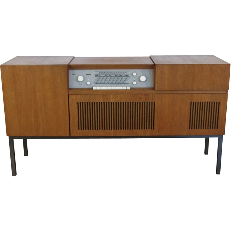 Teak Braun "HM 6" stereo cabinet, Herbert HIRCHE - 1960s