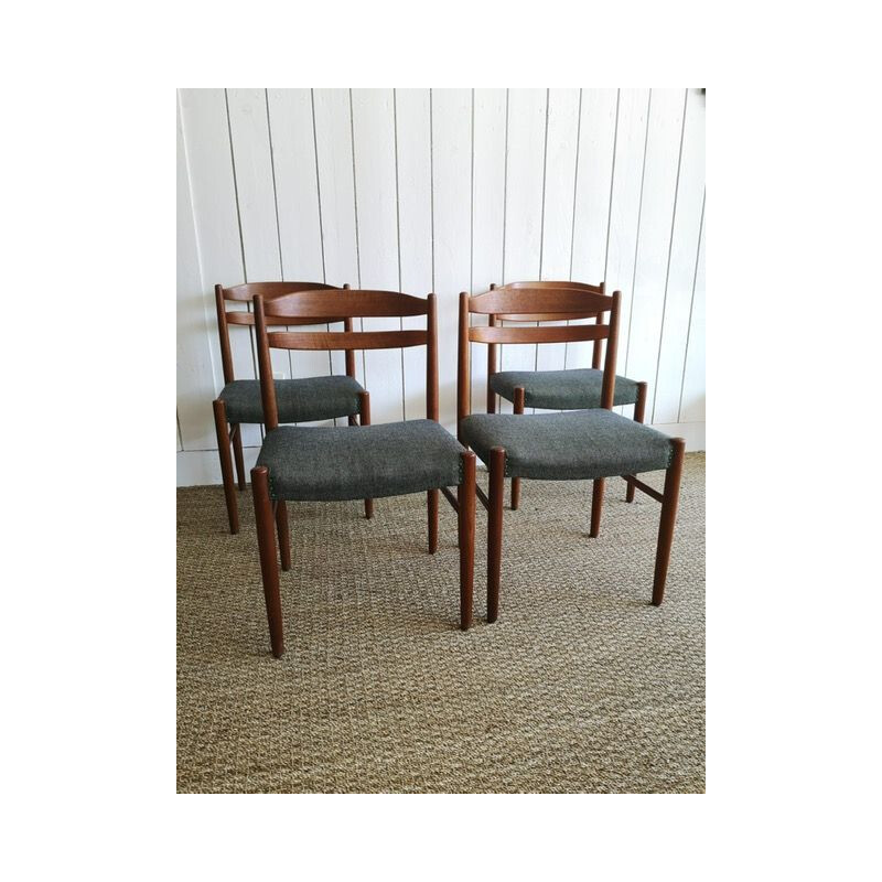 Set van 4 Scandinavische vintage stoelen van Carl Ekström voor Albin Johansson