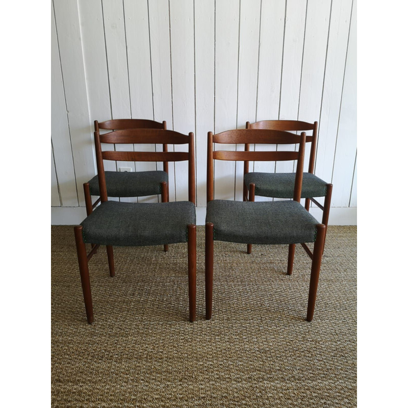Set van 4 Scandinavische vintage stoelen van Carl Ekström voor Albin Johansson