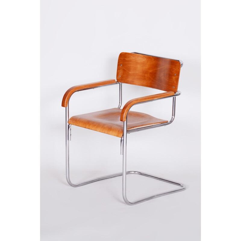 Vintage Bauhaus fauteuil van Mucke Melder, 1930