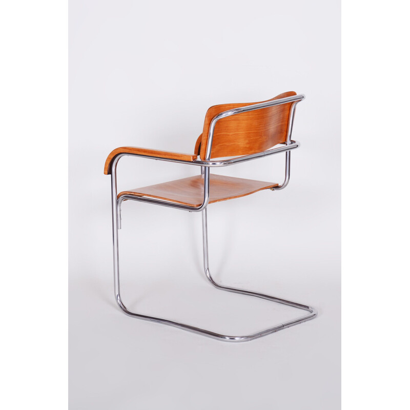 Vintage Bauhaus fauteuil van Mucke Melder, 1930