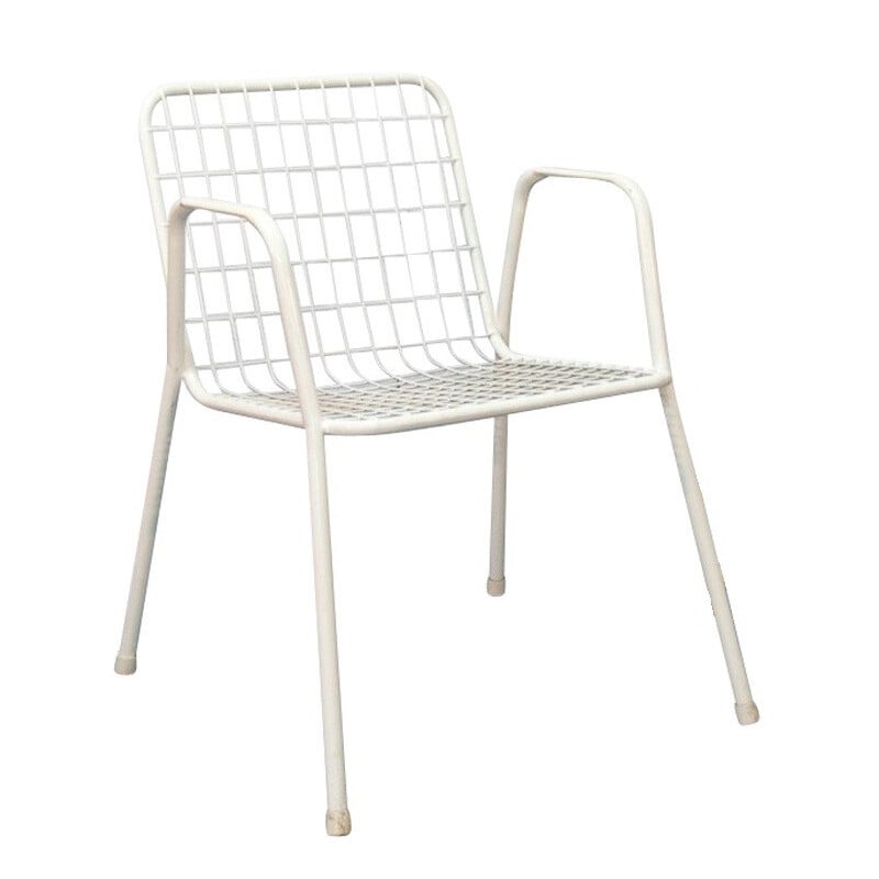 Fauteuil EMU "Rio" vintage en métal blanc - 1960