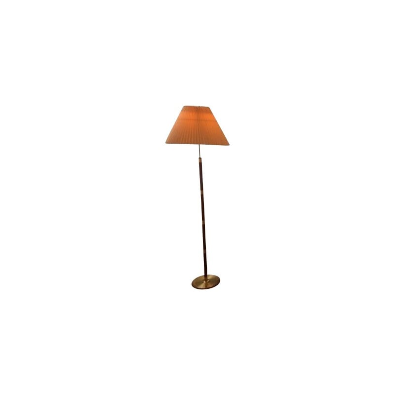 Danish floor lamp in teak and brass - 1970s