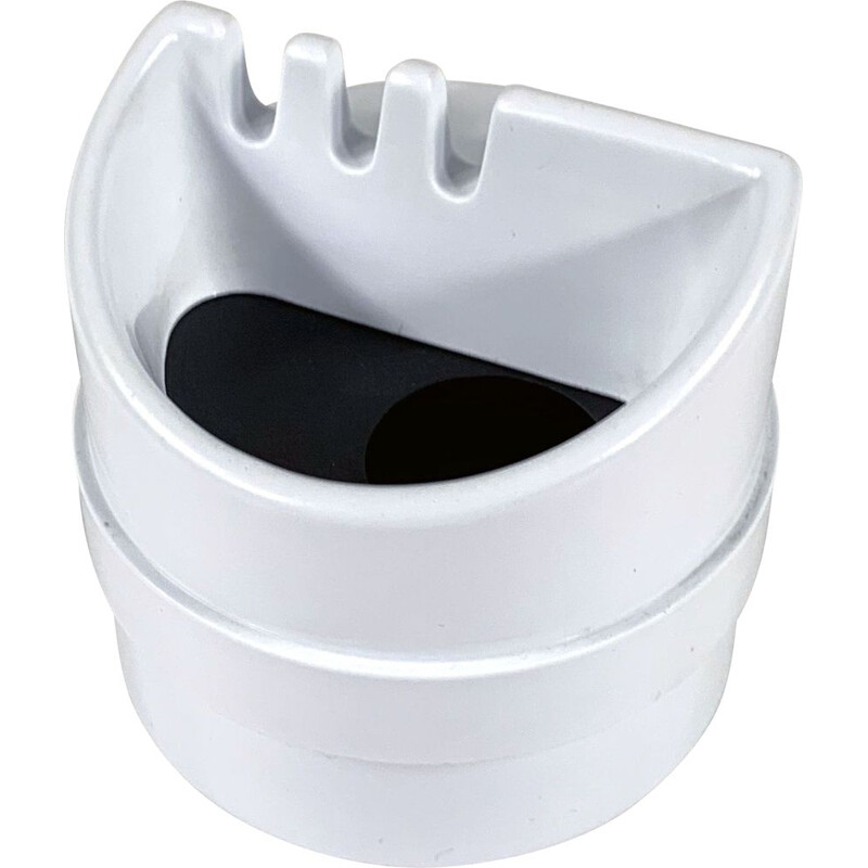 Vintage white Rotocenere ashtray by Joe Colombo for Kartell, 1970s